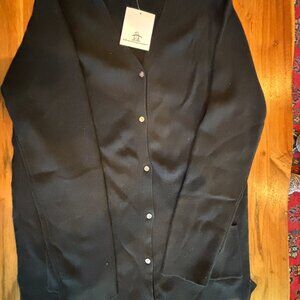 Munsingwear Women's Button Down Black Cardigan, Medium, New with Tags